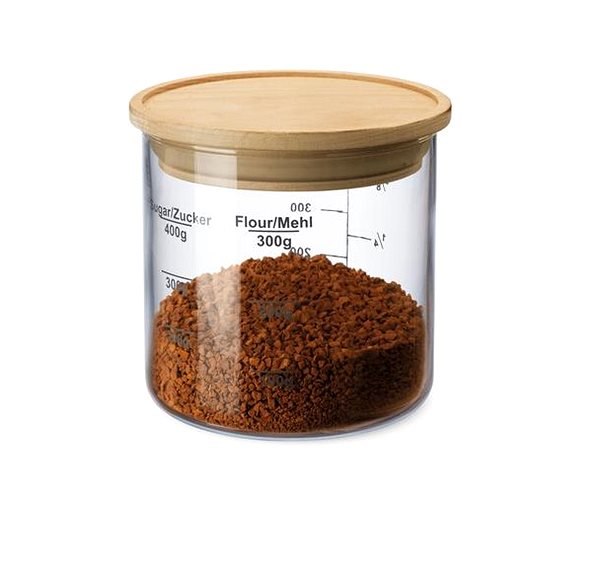 Dose SIMAX Behälter mit Skala und Holzdeckel 0,5 l ...