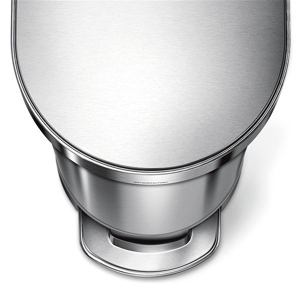 Rubbish Bin Simplehuman SLIM Pedal Bin 45L, oval, brushed stainless steel Features/technology