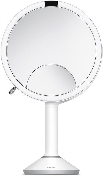 Makeup Mirror Simplehuman Sensor TRIO with LED lighting, white stainless steel Screen