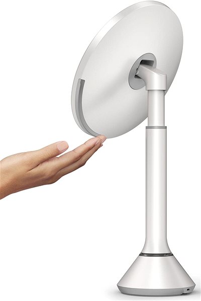 Makeup Mirror Simplehuman Sensor Touch, DUAL LED Lighting, 5x, Rechargeable, White Steel Features/technology