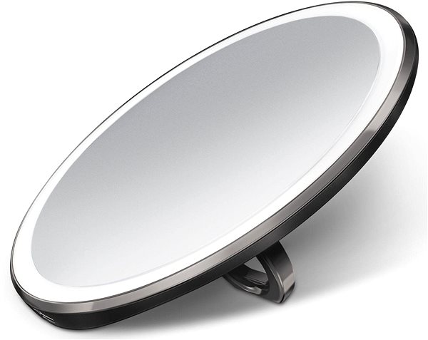 Makeup Mirror Simplehuman Sensor Compact, LED Light, 3x Magnification, Black Lateral view