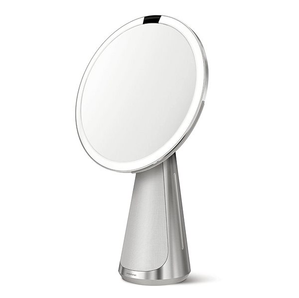 Makeup Mirror Simplehuman Sensor Hi-Fi Cosmetic Mirror, LED Lighting, 5x Magnification, Alexa, Wi-fi Lateral view