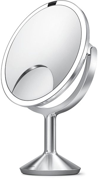 Kozmetické zrkadlo Simplehuman Sensor TRIO MAX, DUAL LED osvetlenie, 1×/5×/10, sieťové Bočný pohľad