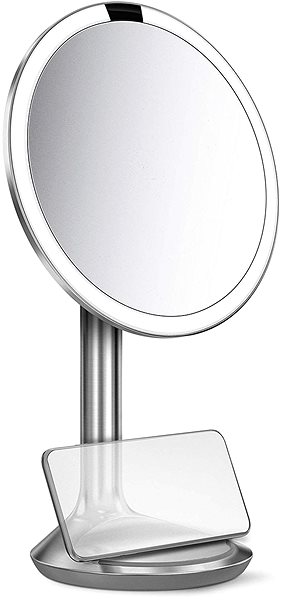 Makeup Mirror Simplehuman Sensor with LED lighting, brushed stainless steel Lateral view