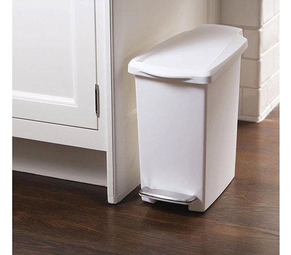 Rubbish Bin Simplehuman Pedal 10 L, steel pedal, white ...