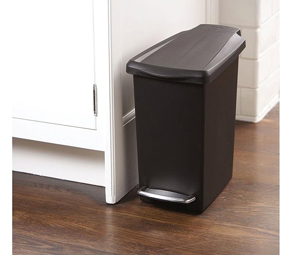 Rubbish Bin Simplehuman Pedal 10 L, steel pedal, black ...