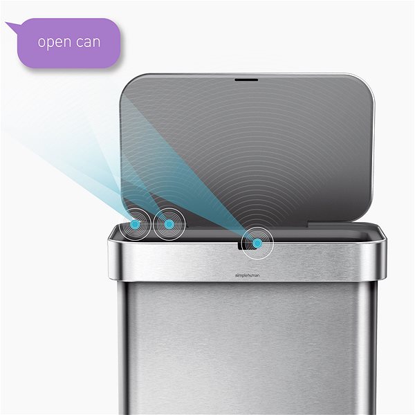 Rubbish Bin Simplehuman ST2031, 58l, Stainless Steel Features/technology