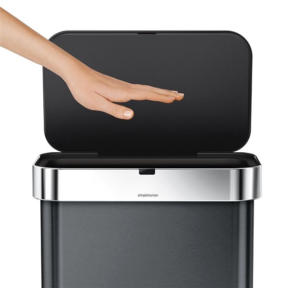 Odpadkový kôš Simplehuman ST2035, 58 L, čierna oceľ Vlastnosti/technológia