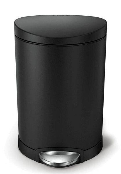 Odpadkový kôš Simplehuman pedálový odpadkový kôš  – 6 l, polokrúhly,matná čierna oceľ,plast ...