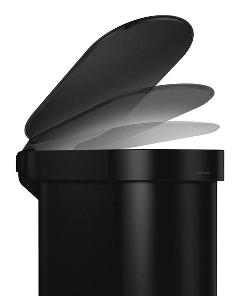Odpadkový kôš Simplehuman úzky pedálový odpadkový kôš Slim – 45 l, matná čierna oceľ ...