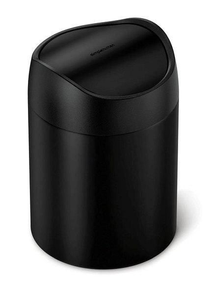 Odpadkový kôš Simplehuman mini odpadkový kôš na stôl, 1,5 l, matná čierna oceľ, CW2100 ...