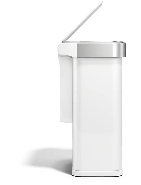 Simplehuman Sensor touchless waste bin with voice control 58 l, white steel .