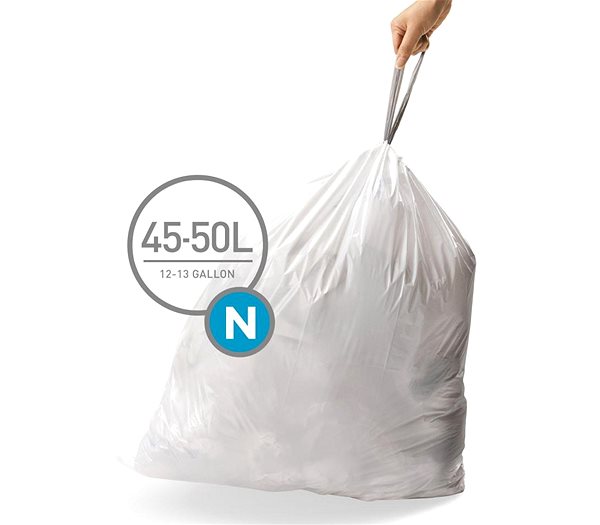 Müllbeutel Simplehuman Typ N 45-50 l, mit Zugband, 20 Stück ...