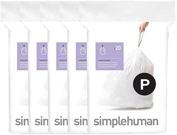 Müllbeutel Simplehuman Einziehbare Beutel, 50-60 l, Typ P, 20 Stück ...