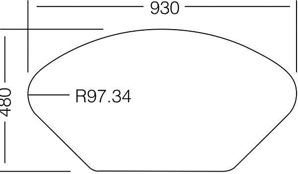 Granite Sink SINKS LOTUS 960.1 Marone Technical draft