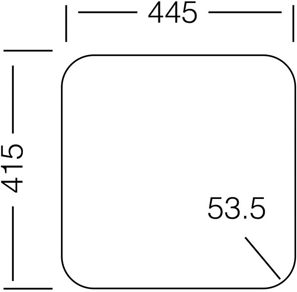 Nerezový drez SINKS COMPACT 435 V 0,5 mm matný Technický nákres