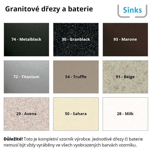 Granite Sink SINKS BRAVO 850.1 Sahara ...