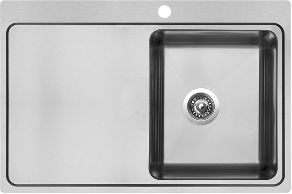 Stainless Steel Sink SINKS BLOCK 780 V 1mm Right Brushed ...