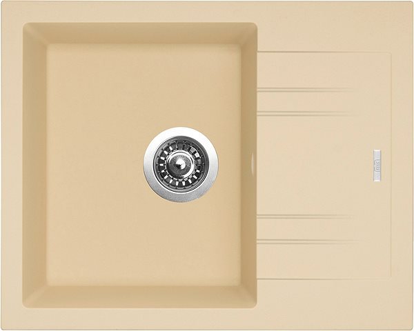 Kitchen Sink and Tap Set SINKS LINEA 600 N, Sahara + VITALIA Screen