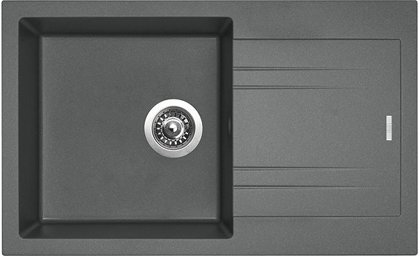 Kitchen Sink and Tap Set SINKS LINEA 780 N, Titanium + PRONTO GR Screen