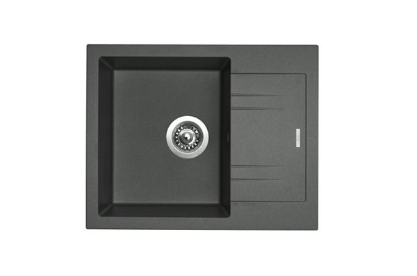Kitchen Sink and Tap Set SINKS LINEA 600 N, Titanium + PRONTO GR Screen