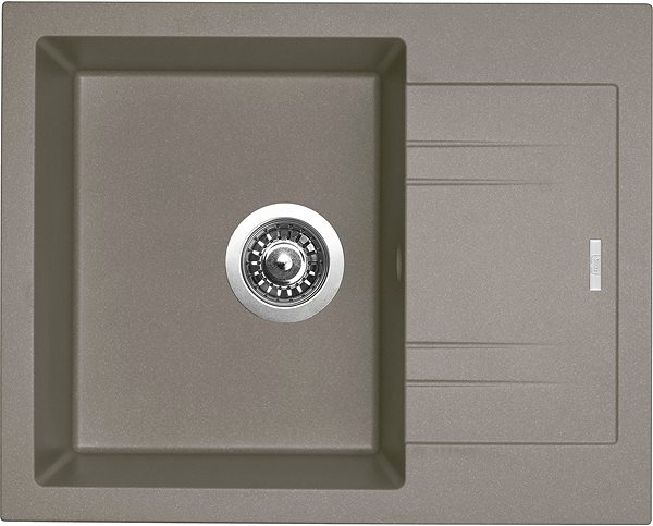 Kitchen Sink and Tap Set SINKS LINEA 600 N, Truffle + MIX 350P Screen