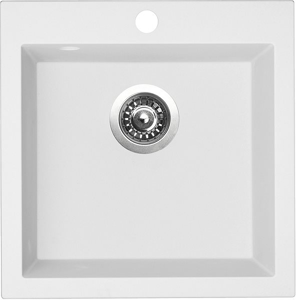 Kitchen Sink and Tap Set SINKS VIVA 455, Milk + MIX 350P Screen