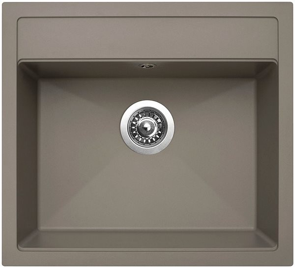 Kitchen Sink and Tap Set SINKS SOLO 560 Truffle + SINKS MIX 35 GR Screen