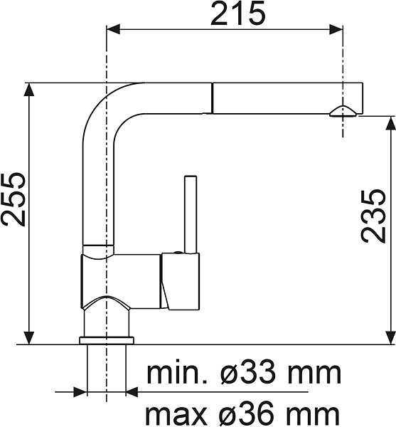 Set dřezu a baterie SINKS AMANDA 860 Nanoblack+MIX 3 P Technický nákres