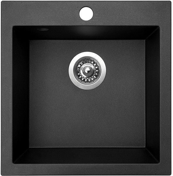 Kitchen Sink and Tap Set SINKS VIVA 455, Metalblack + VITALIAGR Screen