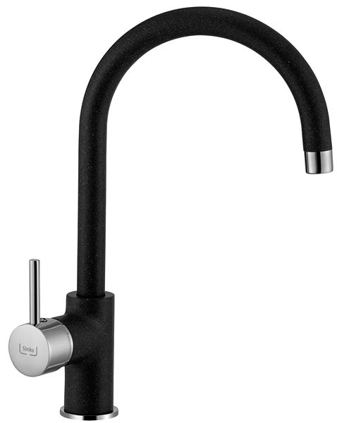 Kitchen Sink and Tap Set SINKS LINEA 600 N, Metalblack + VITALIA GR Accessory