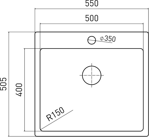 Kitchen Sink and Tap Set Sinks Blocker 550 + Mix 3 P ...