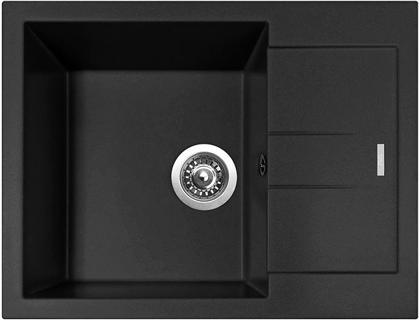 Kitchen Sink and Tap Set Sinks Amanda 650 Pureblack + Vitalia GR ...