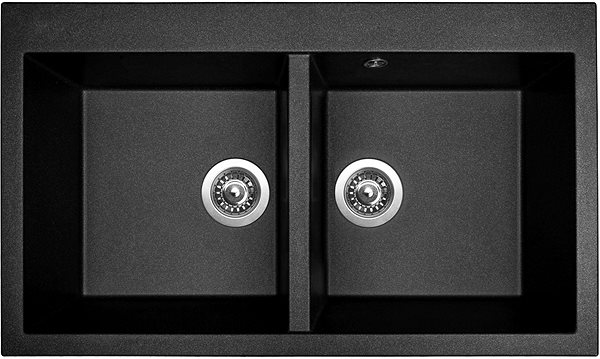 Kitchen Sink and Tap Set Sinks Amanda 860 Duo Metalblack + Mix 3 P GR ...