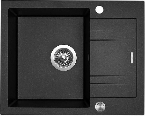 Kitchen Sink and Tap Set Sinks Linea 600 XC Metalblack + Elka ...