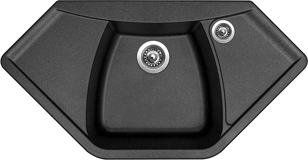 Kitchen Sink and Tap Set Sinks Naiky 980 Metalblack + Flexia ...