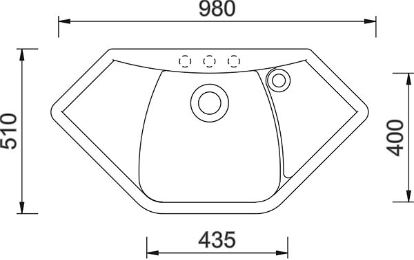 Kitchen Sink and Tap Set Sinks Naiky 980 Pureblack + Vitalia GR ...