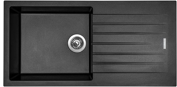 Kitchen Sink and Tap Set Sinks Perfecto 1000 Metalblack + Vitalia GR ...
