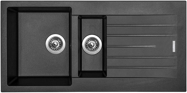 Kitchen Sink and Tap Set Sinks Perfecto 1000.1 Metalblack + Vitalia GR ...