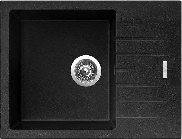 Kitchen Sink and Tap Set Sinks Perfecto 650 Granblack + Vitalia GR ...