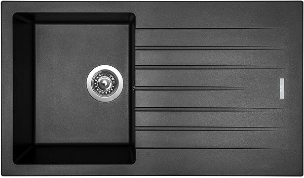 Kitchen Sink and Tap Set Sinks Perfecto 860 Metalblack + Mix 3 P GR ...