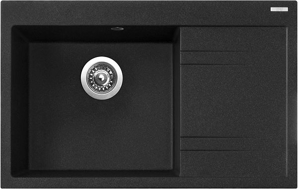 Kitchen Sink and Tap Set Sinks Rim 780 L Granblack + Vitalia ...