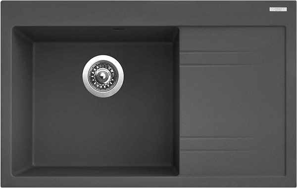 Kitchen Sink and Tap Set Sinks Rim 780 L Titanium + Vitalia ...