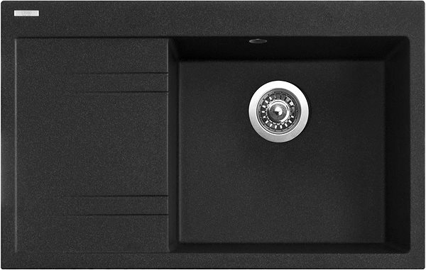 Kitchen Sink and Tap Set Sinks Rim 780 P Granblack + Polo GR ...