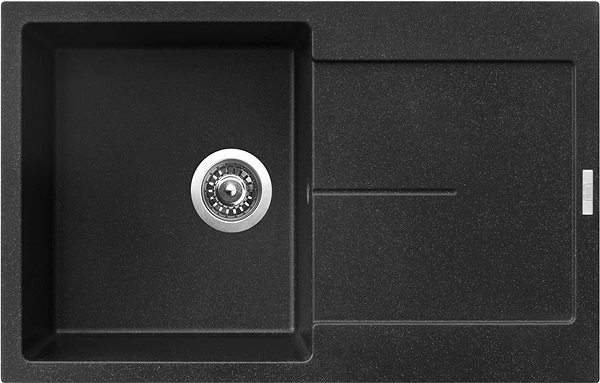 Kitchen Sink and Tap Set Sinks Ultima 790 Granblack + Vitalia, black, matt ...