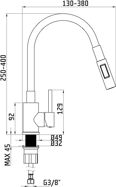 Tap Sinks Elasta S black matt ...