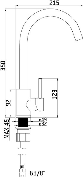 Tap Sinks Arco black matt ...