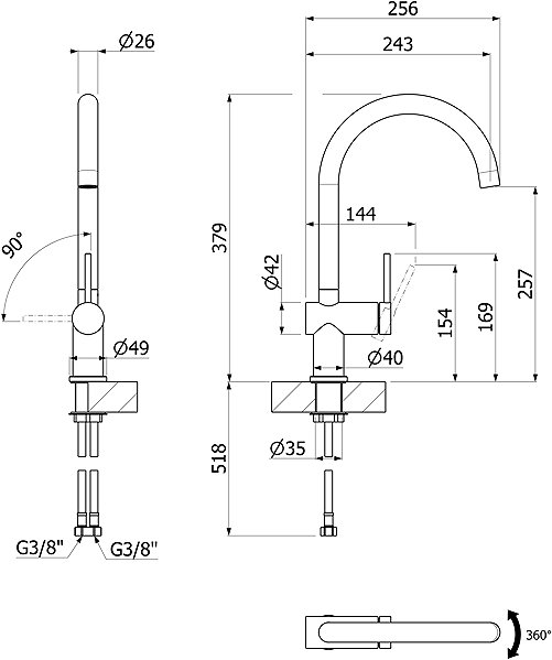 Tap Sinks Oxa all stainless steel ...