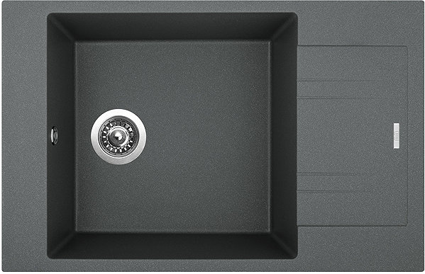 Kitchen Sink and Tap Set Sinks Vario 780 Titanium + Elasta stainless steel/black ...