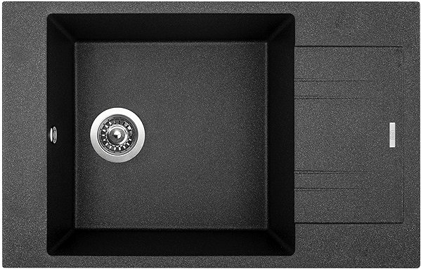 Kitchen Sink and Tap Set Sinks Vario 780 Granblack + Elasta stainless steel/black ...
